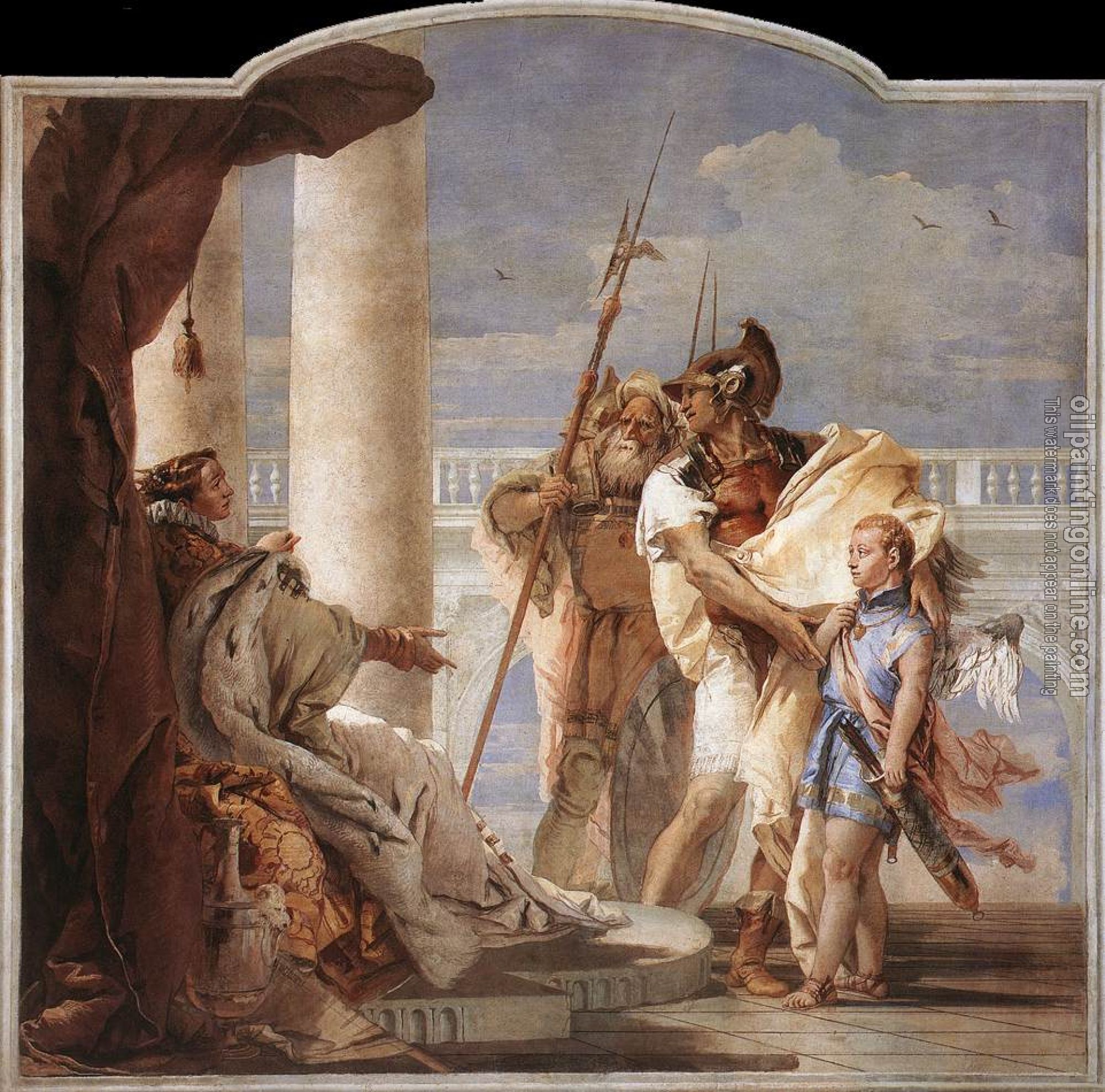 Tiepolo, Giovanni Battista - Villa Valmarana Aeneas Introducing Cupid Dressed as Ascanius to Dido